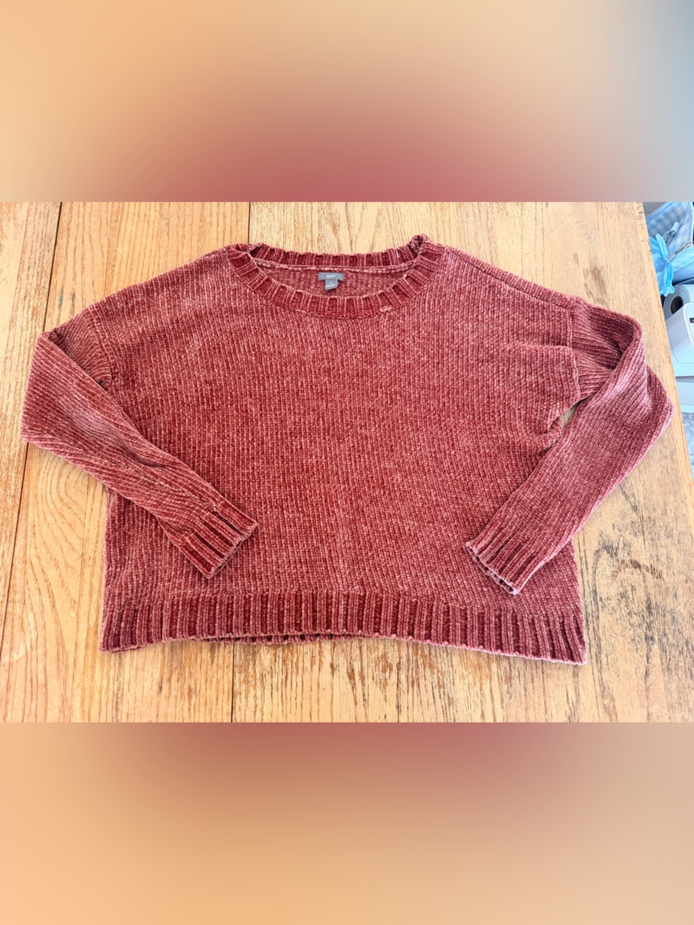 aerie Dusty Rose Chenille Crew Neck Sweater